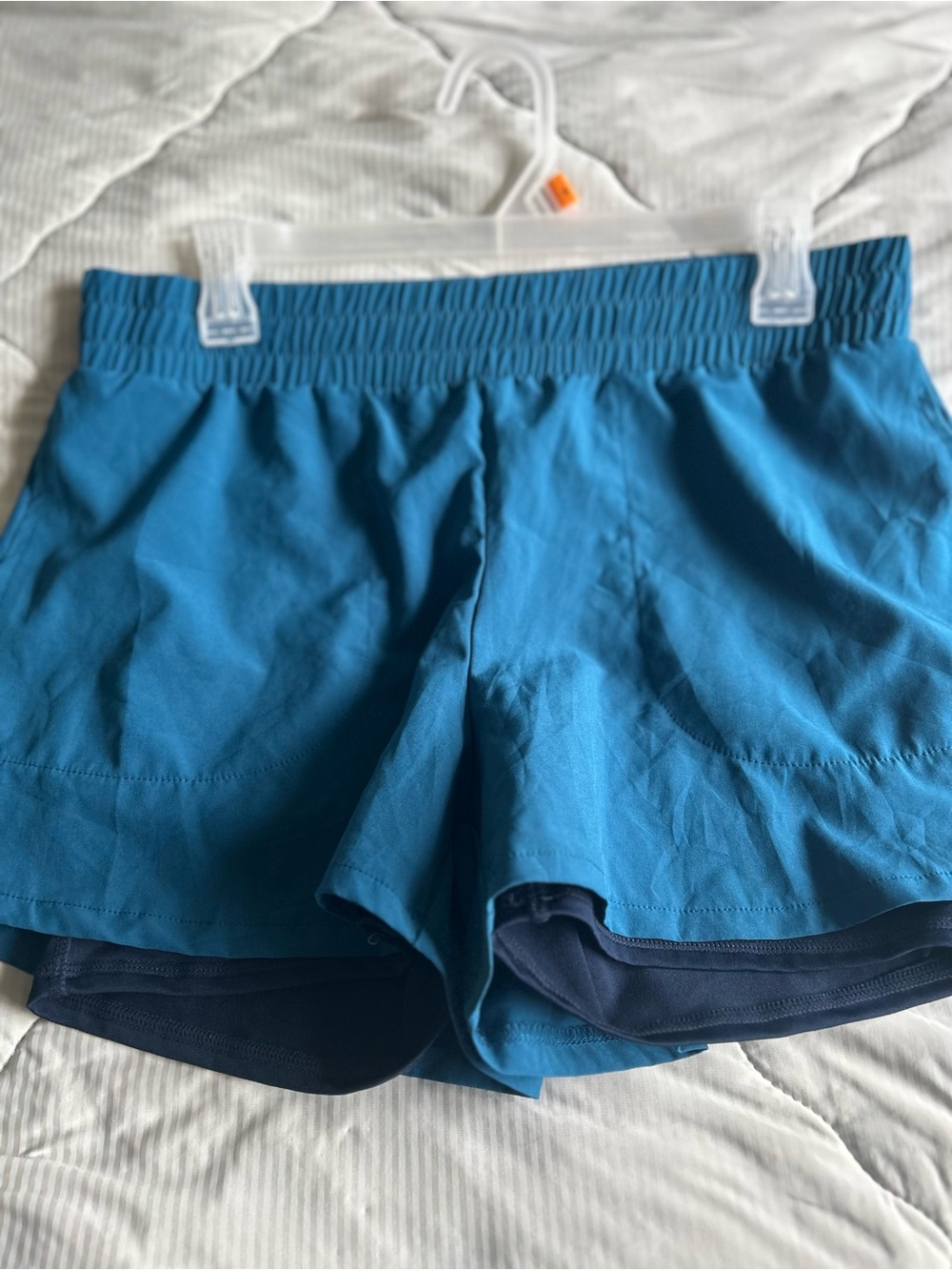 Jockey Teal Athletic Shorts with Navy Inner Liner